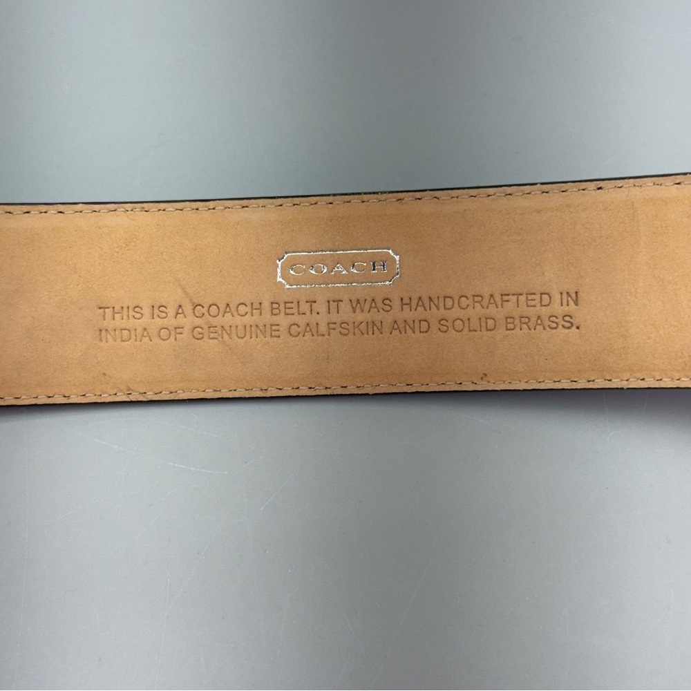 Coach Brown Calfskin Leather Belt - Picture 7 of 8